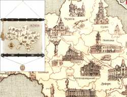 Сувенирная карта Украины по областям [1557]