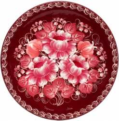 Красная расписная тарелка [1660]